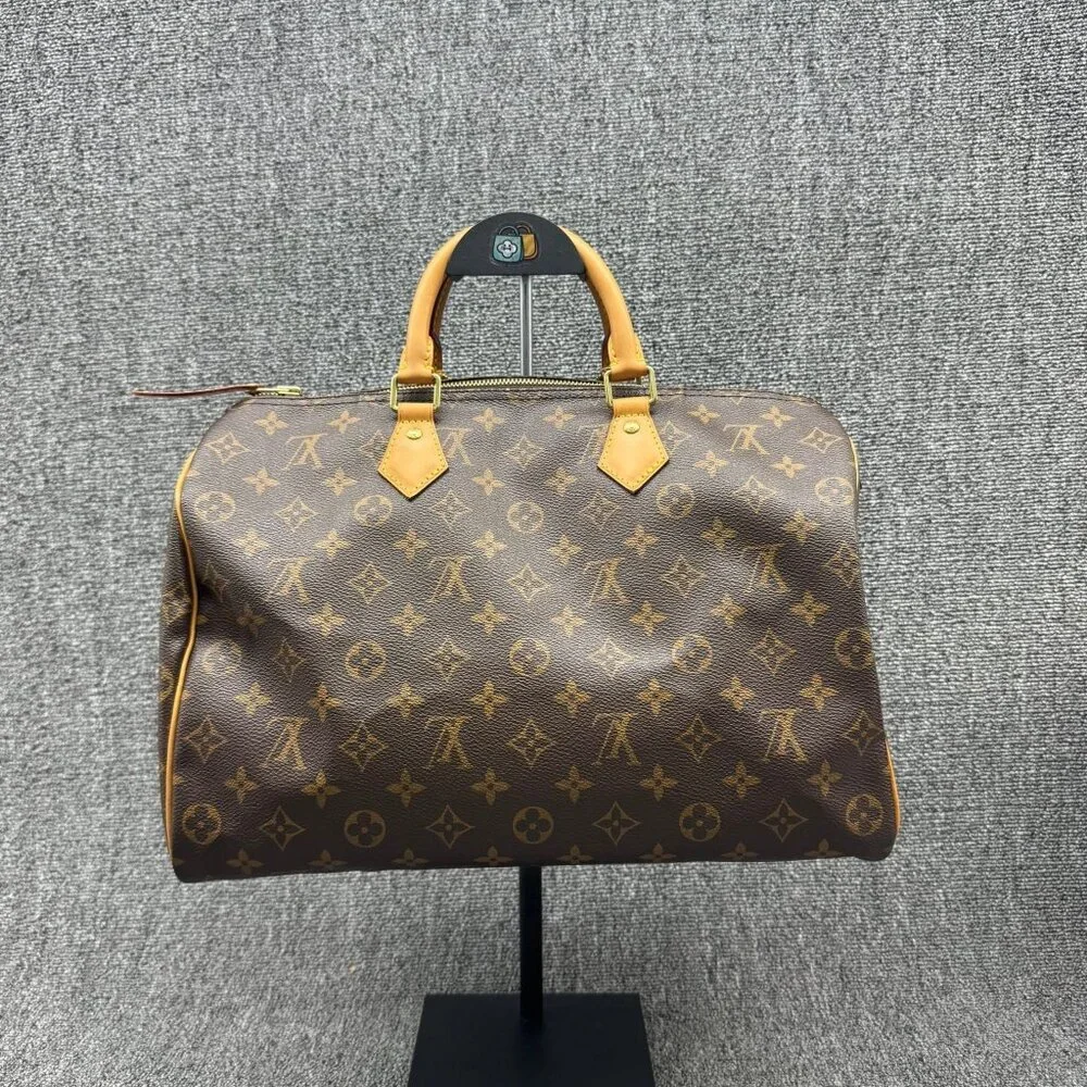 Louis Vuitton Speedy 35 Brown Monogram Canvas Tote 699-062425
